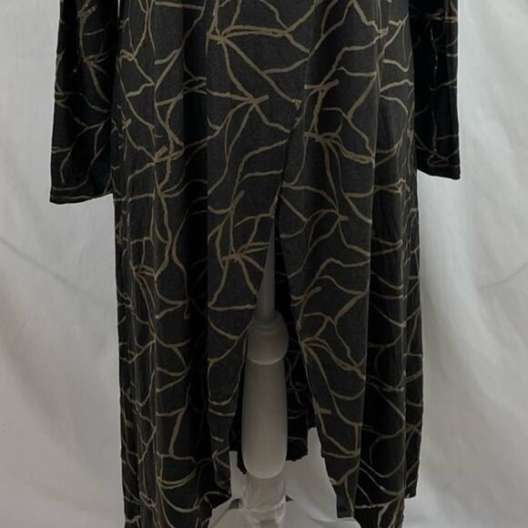 Chalet Brown Tan Faux Wrap Long Tunic Top Size S - Picture 4 of 11